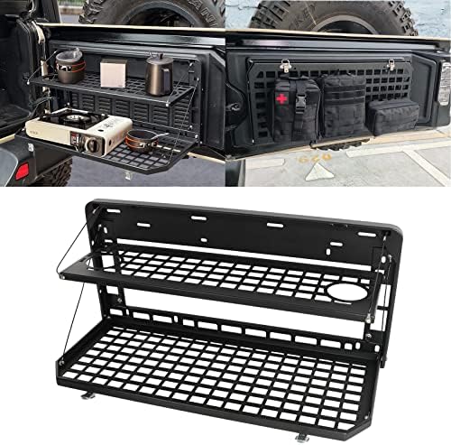Tailgate Table Rear Foldable Cargo Shelf Aluminum Alloy Storage Shelf MOLLE by EOIS