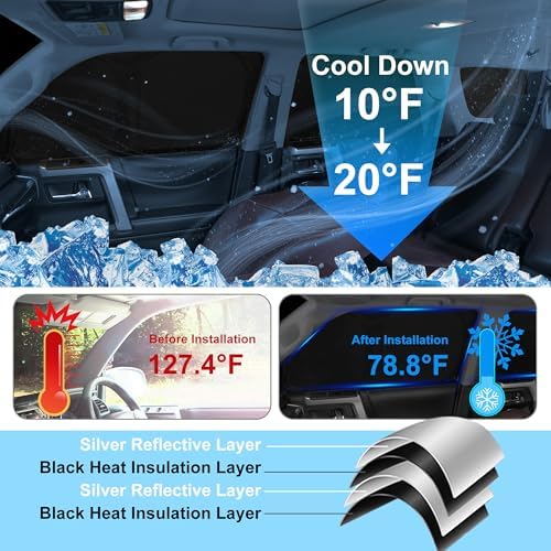 10PCS Windshield Sun Shade Custom Fit - Image 4