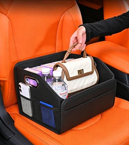 Car Trunk Organizers Small PU Leather，Car Basket - Image 4
