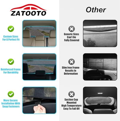 ZATOOTO Rear Window Sun Shade for Explorer 2020-2026, Visible & UV‑Block - Image 4