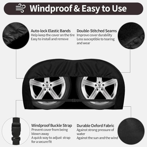 PureFit Waterproof Dual-Axle Tire Cover 30"-33" 2 Packs - Image 7