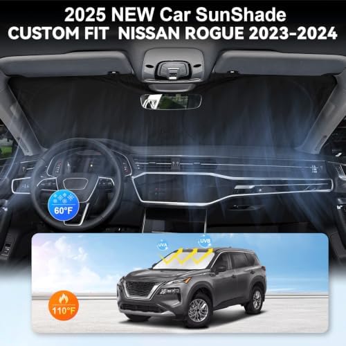 INSAUTO for Rogue Windshield Sun Shade Sunshade Foldable for Nissan Rogue - Image 4