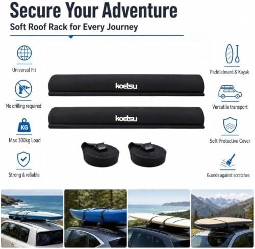 Car Soft Roof Rack Pads Set Universal - Image 7