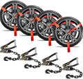 4 Pack Car Tie Down Straps for Trailers by IBITION