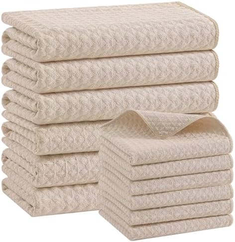 Homaxy Microfiber Kitchen Towels and Dishcloths Sets, 12 Pack by Homaxy