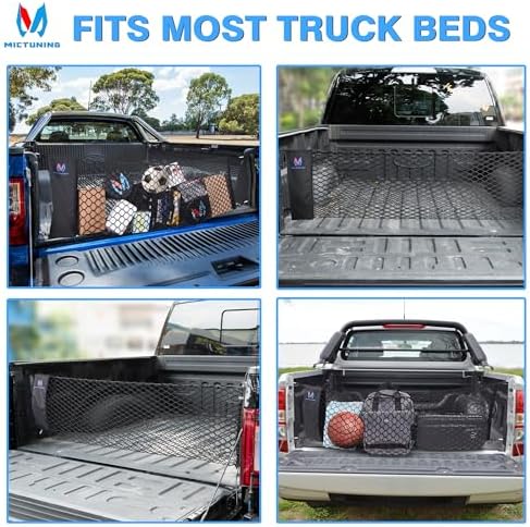 MICTUNING Truck Bed Cargo Net Highly Elastic Cargo Net - Image 7