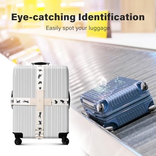 Ekax Luggage Straps for Suitcases, Adjustable Luggage Elastic Belt, Travel - Image 2