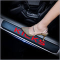 4Pcs Car Door Sill Protector for Nissan Kicks, Carbon Fiber Anti-Scratch Guard by Unknown