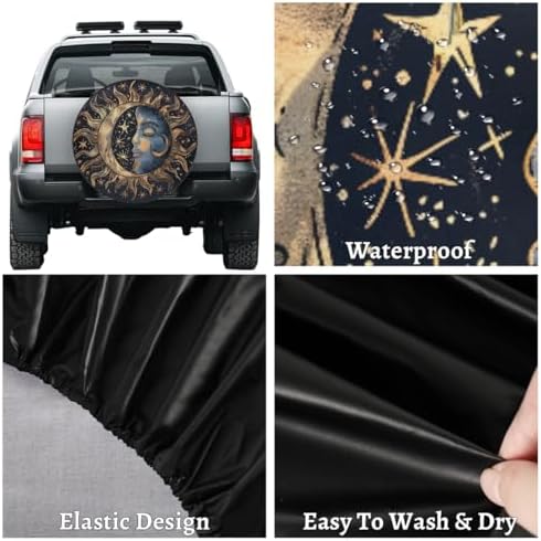 Sun Moon Spare Tire Cover 16in Spare Wheel Covers Tire Storage Cover - Image 4