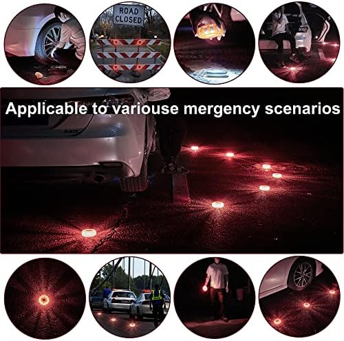 12 Pack LED Road Flares, Type-C Rechargeable Magnetic Safety Kit - Image 5