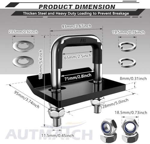 AUTMATCH Hitch Tightener Anti-Rattle Clamp - Image 4