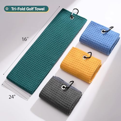 Mile High Life Golf Towel & Groove Brush Set, Microfiber Waffle-16 x24 - Image 4