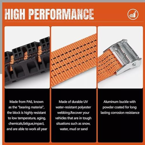 2PCS Tire Traction Straps for Truck and Large SUV, Emergency Snow Mud Anti - Image 5
