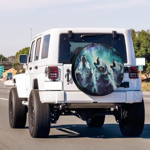 Three Howling Wolf Spare Tire Cover - Image 2