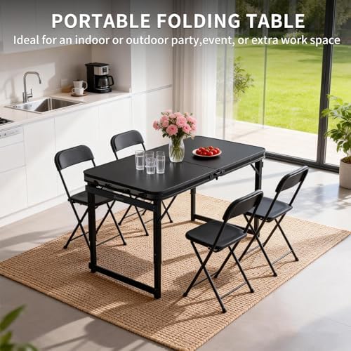 Folding Camping Table 3.3Ft X 2Ft, Aluminum Portable Adjustable Fold Table - Image 7