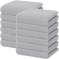 Homaxy 100% Cotton Waffle Weave Kitchen Dish Towels 12-Pack, Light Gray by Homaxy