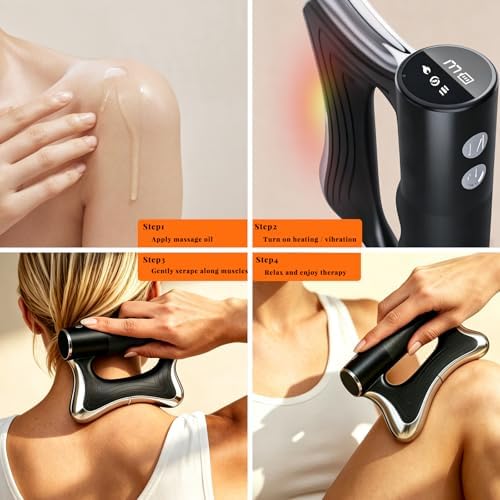AICNLY Heated Muscle Scraper Tool Electric Vibration Scraping Massage Tool - Image 4