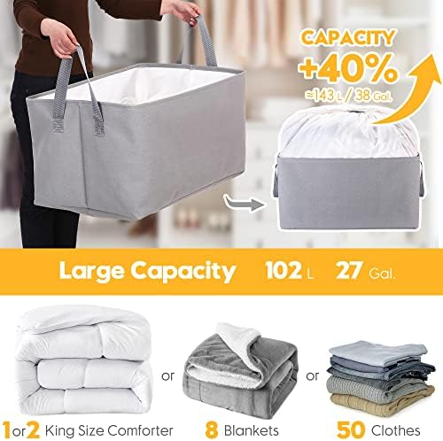 Hinwo 102L XXL Canvas Storage Bin - Image 4