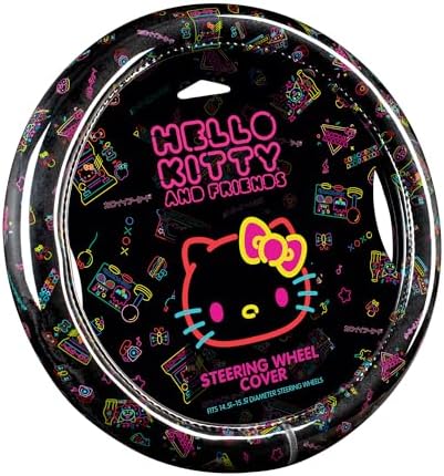 Hello Kitty Steering Wheel Cover, Official Sanrio Car Steering Wheel Cover by Carbella