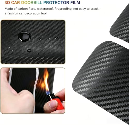 4PCS Z71 Carbon Fiber Door Sill Protector Decals - Image 7