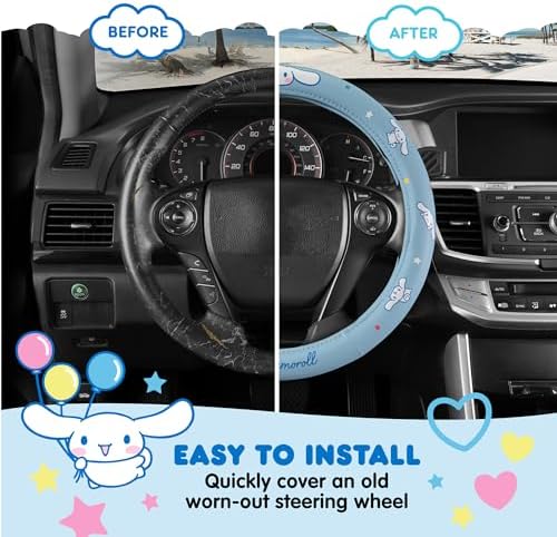Sanrio Hello Kitty and Friends Cinnamoroll Blue Car Steering Wheel Cover - Image 6