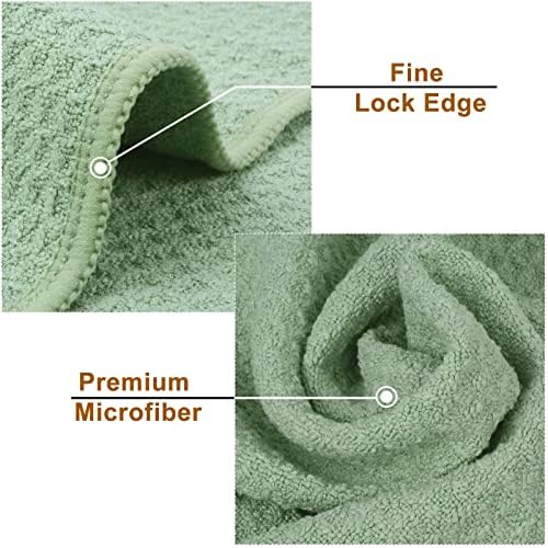 VIVOTE Sage Green Tea Towels for Kitchen Dish Cloth Microfibre Tea Towel - Image 6