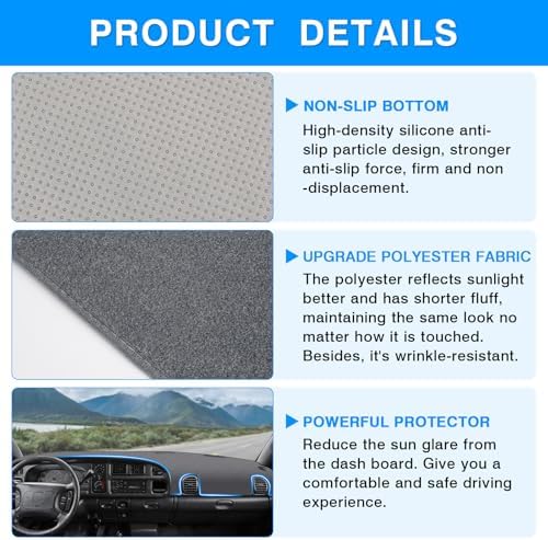 Autorder Gray Dashboard Cover Mat - Image 6