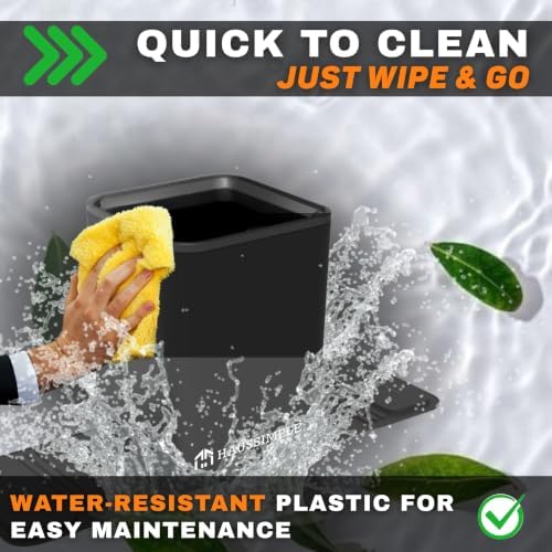 Car Trash Can for Vehicles Leakproof Compact Garbage Bin w/Stability Flap - Image 4