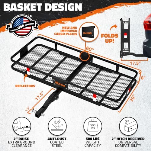 Mockins 6" Raised Folding Luggage Rack - Image 2