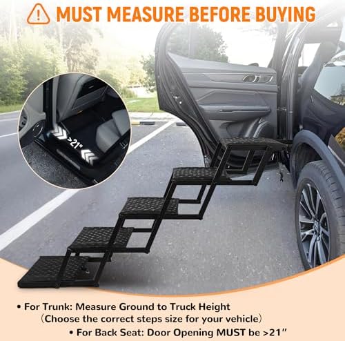 Extra Wide Dog Stairs for Car - Image 5