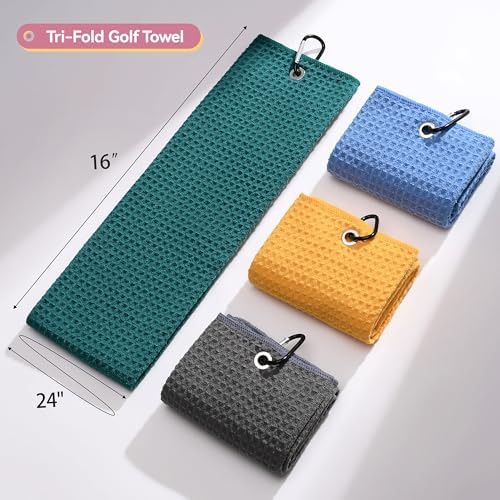 Mile High Life Golf Towel & Groove Brush Set, Microfiber Waffle-16 x24 - Image 3
