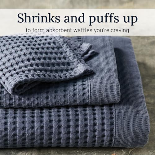 GILDEN TREE Waffle Bath Sheet Quick Dry Towel, Thin Luxury Bath Towels - Image 3