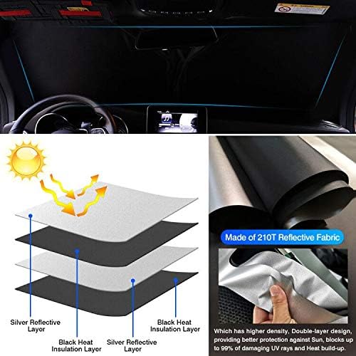 KUST Windshield Sun Shade for Subaru Forester 2014-2018 Sunshade Window Sun - Image 4
