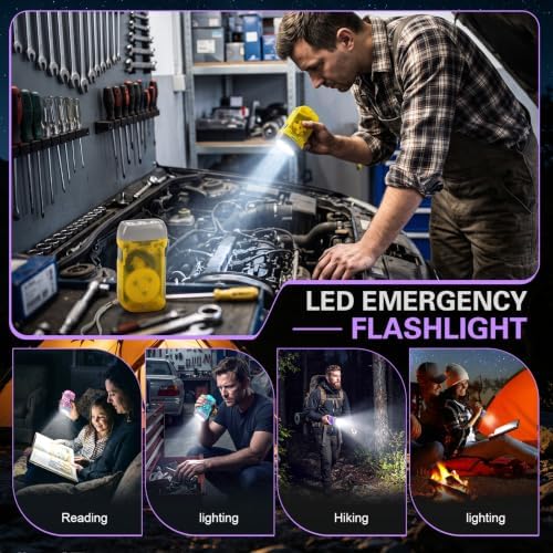 Treela 36 Hand Crank Flashlights, Light Blue - Image 4