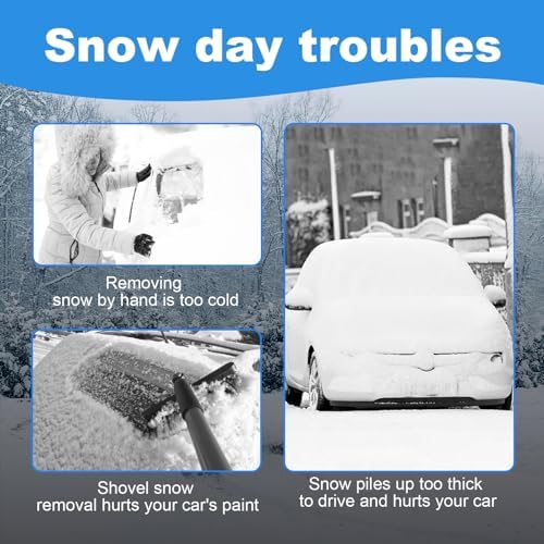 Ziciner 2PCS Car Ice Scraper, Scratch Free Snow and Ice Scraper - Image 4