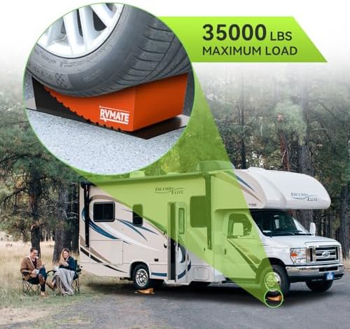 RVMATE Camper Levelers 8-Piece Kit RV Leveling Blocks Camper Wheel Chocks - Image 4