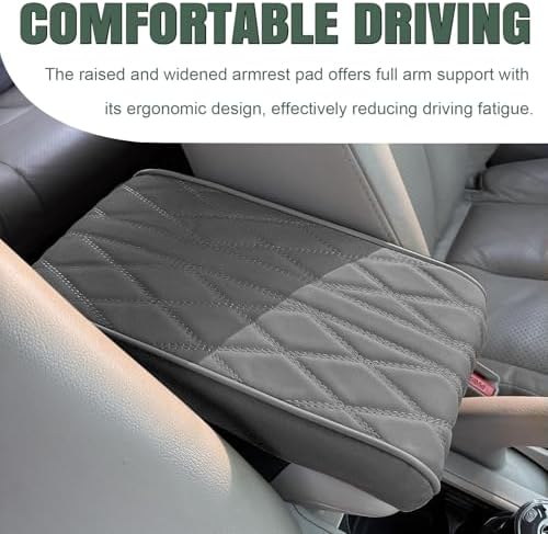1 PCS Car Armrest Box Booster Pad, Leather 3D Texture Anti-Scratch Protective - Image 5
