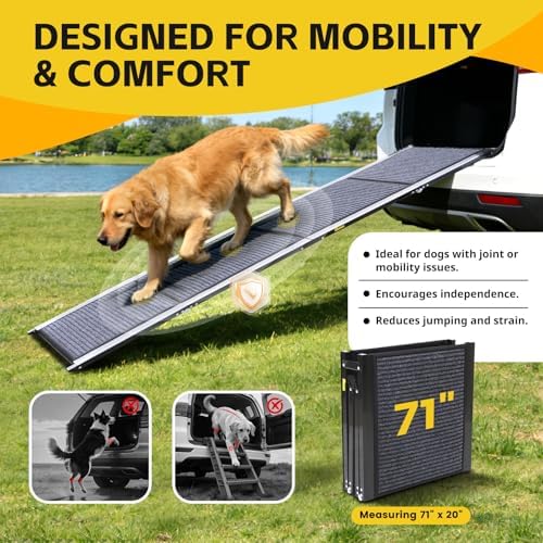 PawStep Extra Long Folding Dog Ramp 71" x 20" Portable Pet Ramp - Image 4