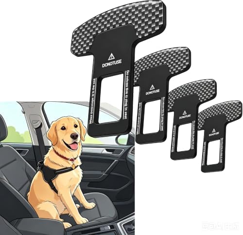 4Pack Dog Cat Safety Belt Clips，Adjustable Fabric Dog Vehicle Seat Harness by Unknown