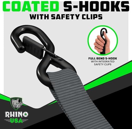 Rhino USA Heavy Duty Ratchet Tie Downs - Image 5