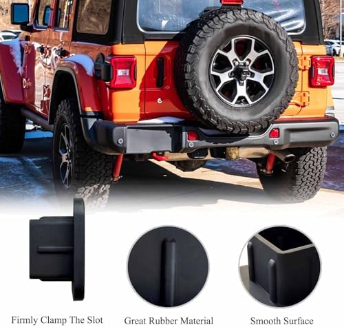 Swono Trailer Hitch Caps Covers Leopard Animal Pattern 2 Inch Rubber Tow Hitch - Image 4