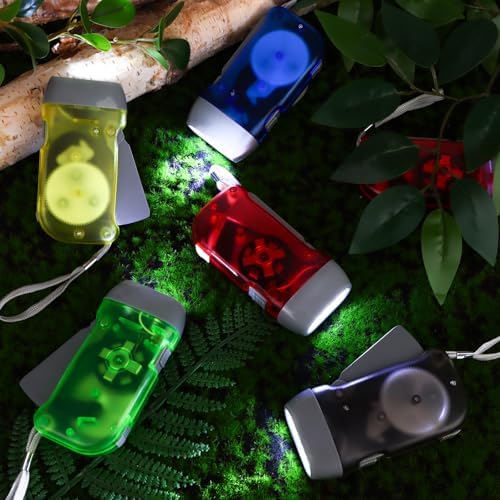 20 Pcs Hand Crank Flashlight 3 LED Torch Mini Lamp Translucent Case No-Battery - Image 4