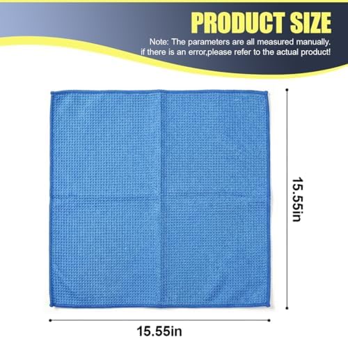 3PCS Microfiber Car Towels, 15x15 Inch, Highly Absorbent Waffle Weave Drying - Image 2
