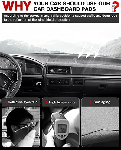 Autorder Dashboard Cover Mat for 1992-1996 Ford F150 F250 F350 Accessories Dash - Image 2