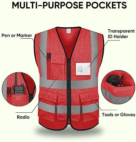 TICONN High Visibility Reflective Safety Vest - Image 4