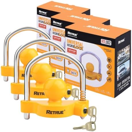 RETRUE Universal Coupler Lock Trailer Locks Ball Hitch Trailer Hitch Lock by RETRUE-YourReliablePartner