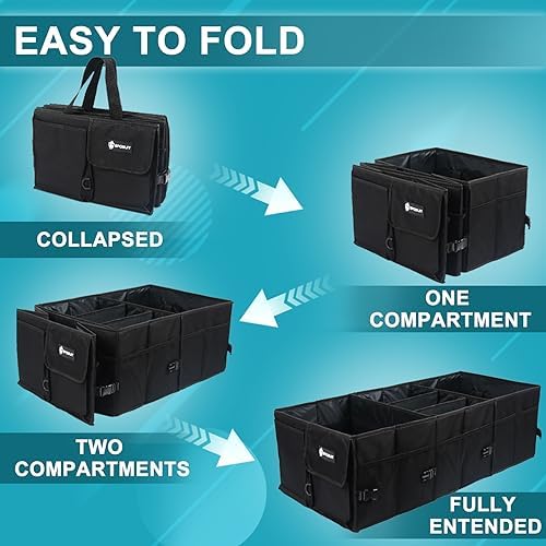 Sposuit Large Trunk Organizer - 98L Collapsible Car Storage Organizer - Image 4