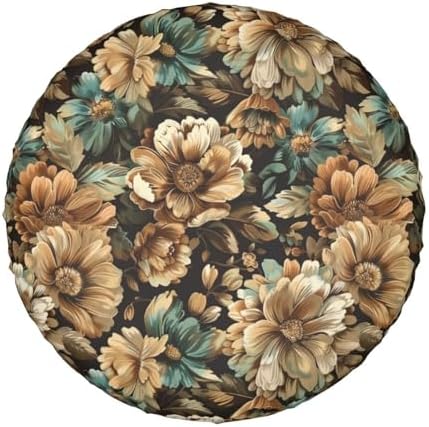 Floral Flower Cute Spare Tire Cover Ethnic Hippie Car Accessories Universal Fit - Image 7