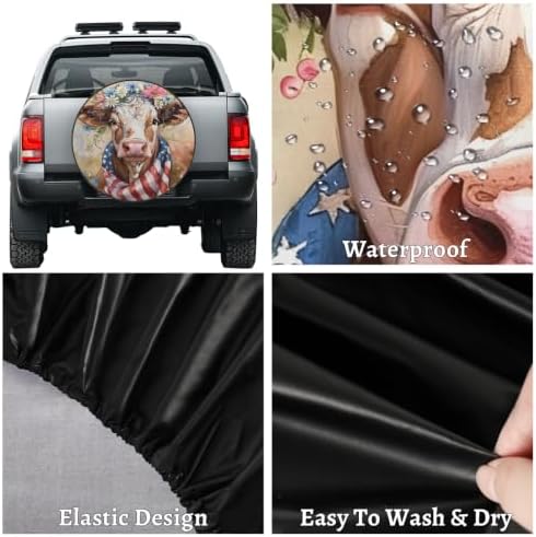 Highland Cow Spare Tire Cover Dust-Proof Wheel Protector - Image 4