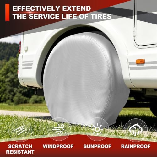 Explore Land Tire Covers 4 Pack Fit Tire Diameters 23-25.75 inch - Image 6